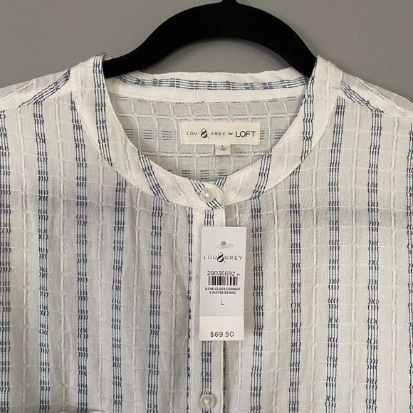 NWT Lou & Grey Button-up Top with Flat Collar - Picture 5 of 8